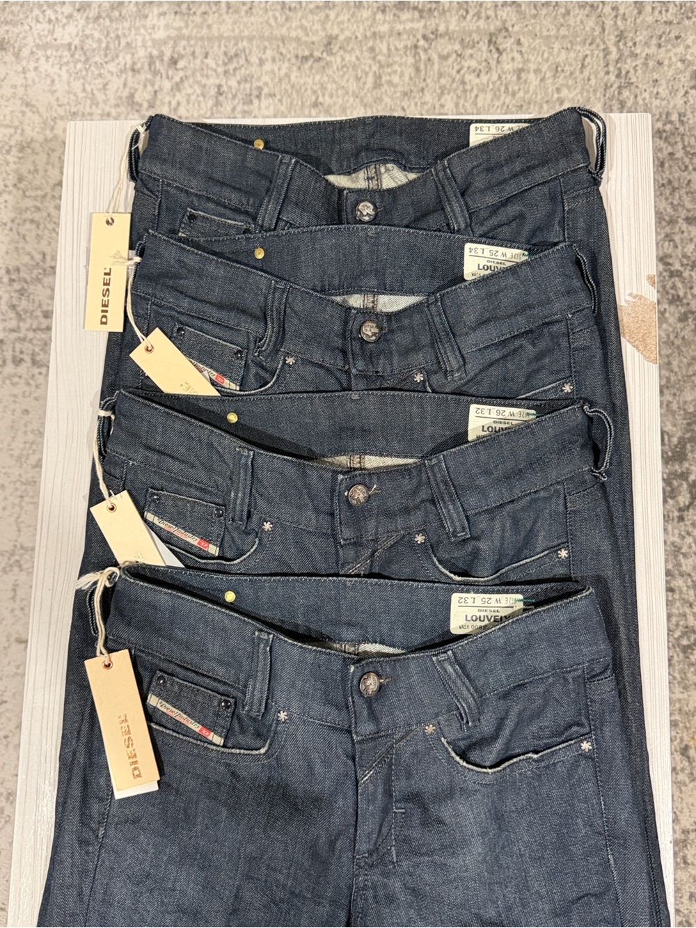Diesel Louvely - Wash 8JC - Dark Indigo Flared Women's Denim. Made in Italy - Picture 5 of 12
